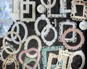 Vintage-stiilis scrapbookingu pildiraamide komplekt