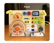 Montessori stiilis puidust tegevuslaud LED-tuledega