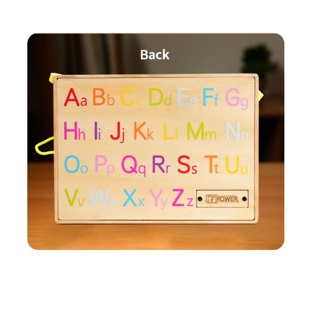 Montessori stiilis puidust tegevuslaud LED-tuledega
