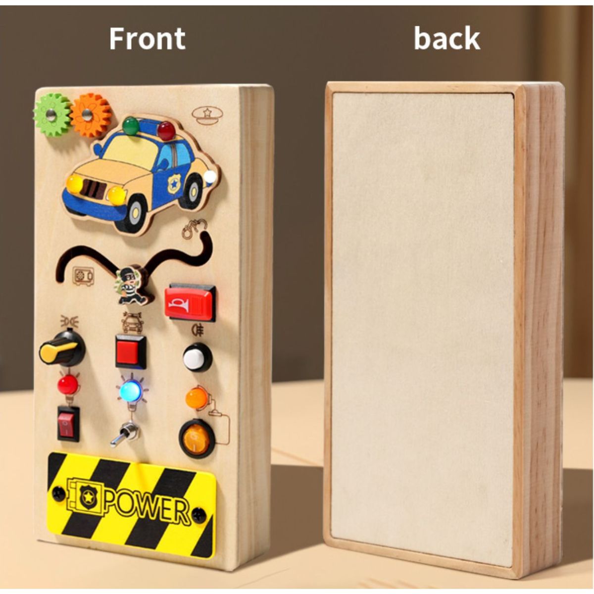 LED-tuledega Montessori tegevustahvel – arendav sensoorne mänguasi