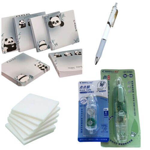 koolitarvete komplekt liimirulli ja pastakaga