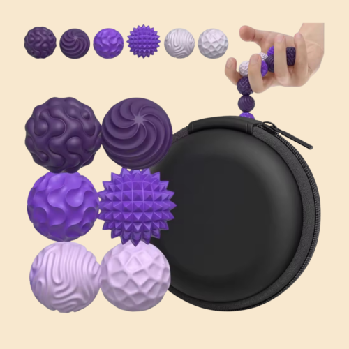 Silikoonist magnetilised sensoorsed pallid 6 tk erineva tekstuuriga stressi leevendamiseks